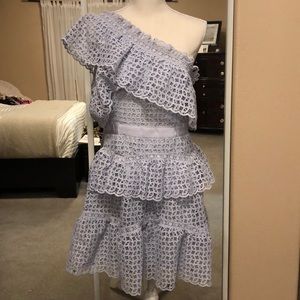 Self- portrait baby blue off shoulder